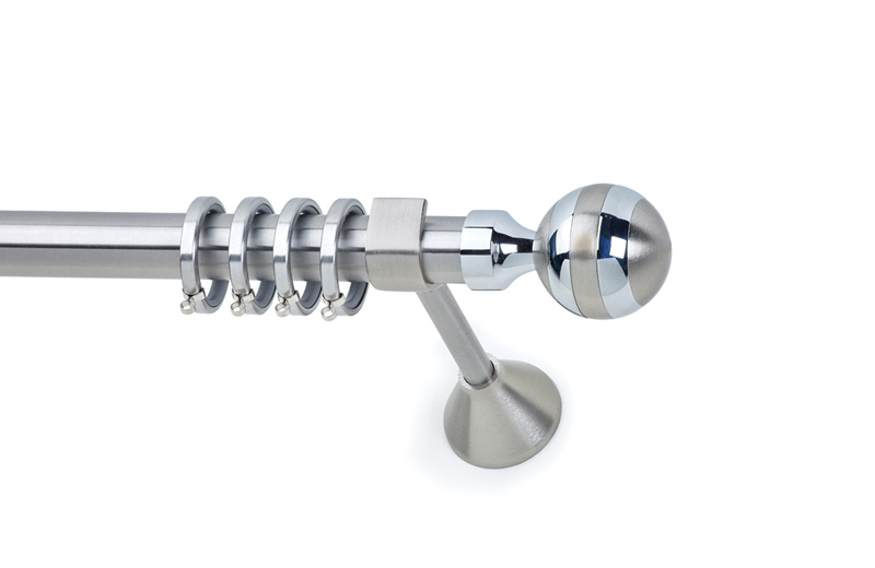 Anartisi Κουρτινόξυλο Φ25 Inox ISO Νίκελ Σατινέ